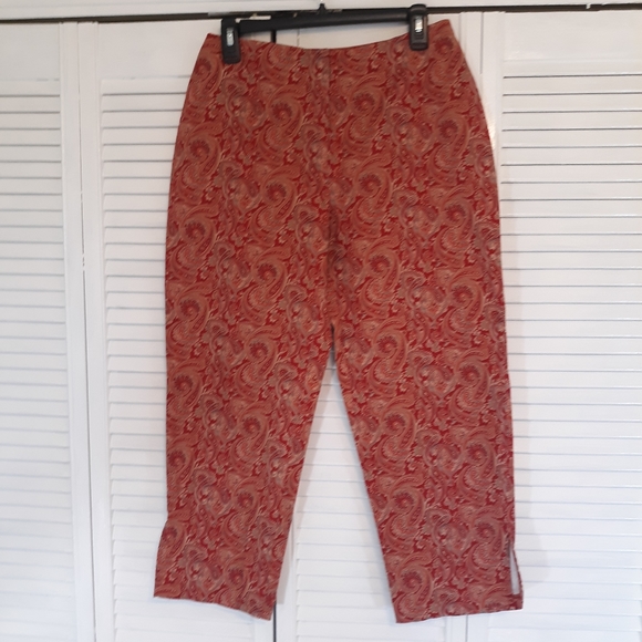 Carolina blues paisley capri pants sz 10 *T - Picture 2 of 7